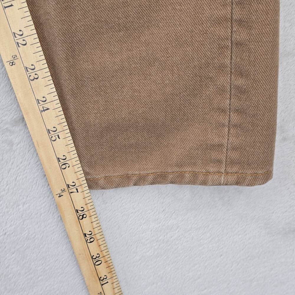 VTG Levis 501 Jeans Mens 28x27 Brown Button Fly Straight Leg USA Tag 30x30 Y2K - Picture 11 of 14